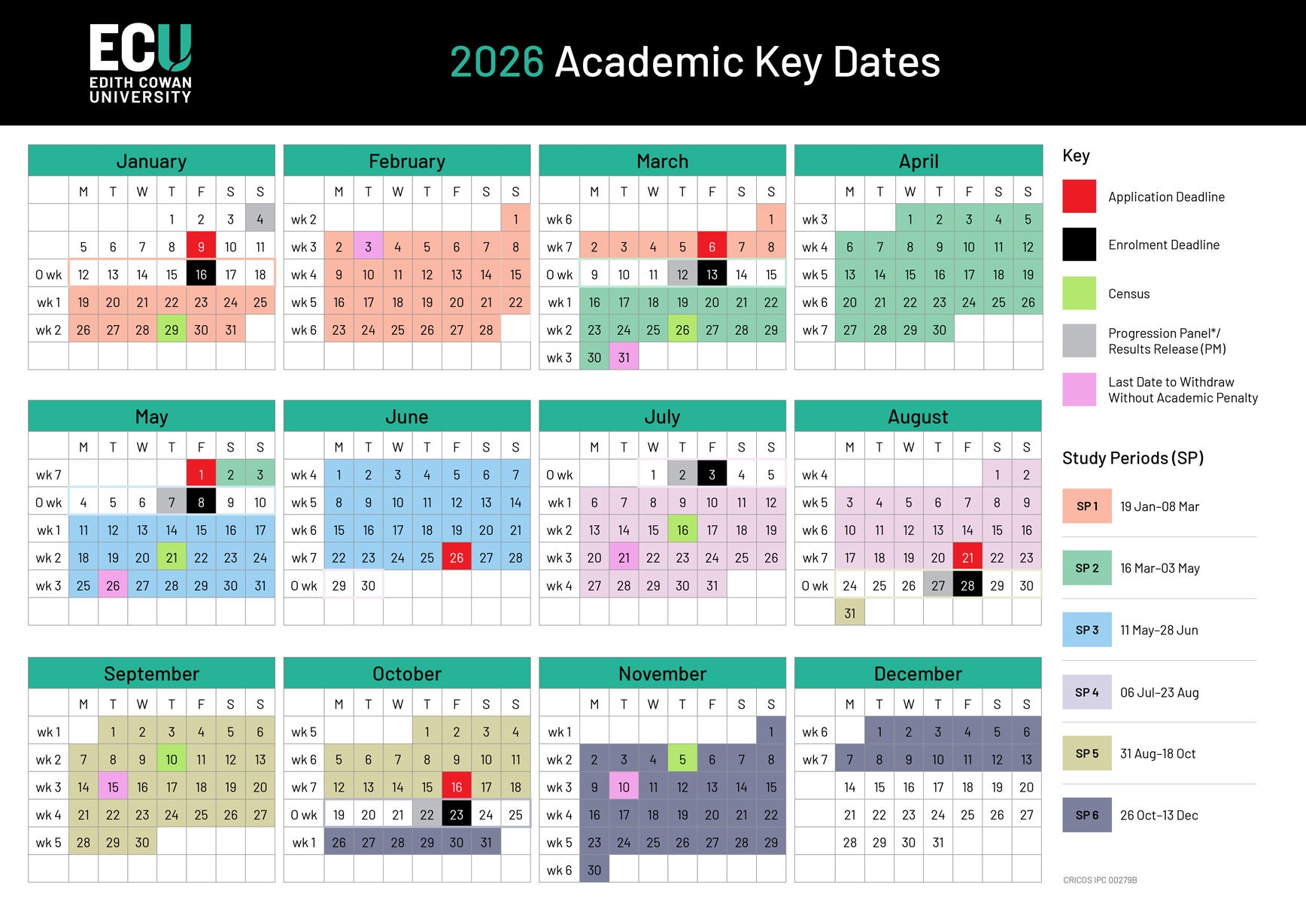 Image of ECU's 2026 Academic Calendar