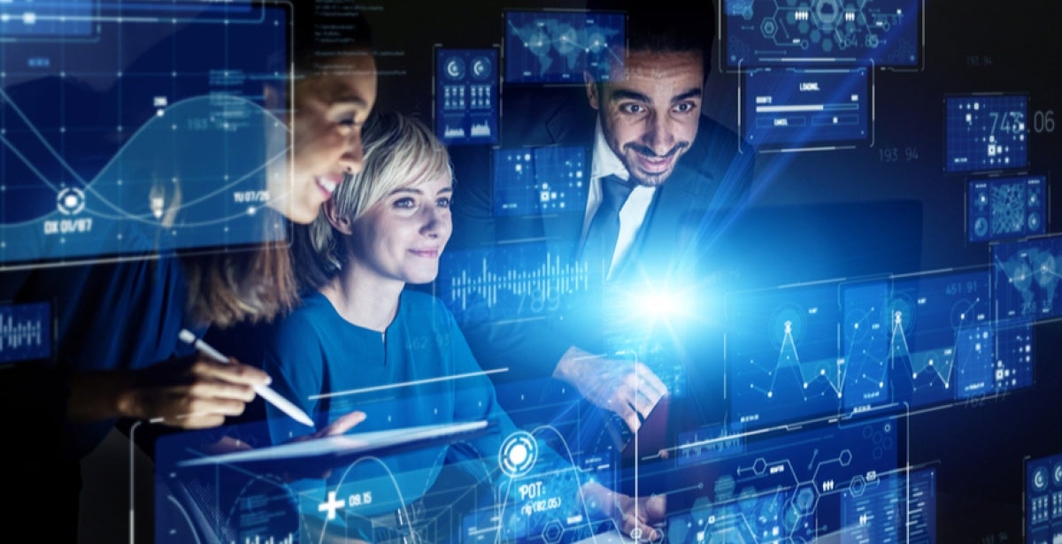 ECU Online Master of Cyber Security graduates look at data visualisations.